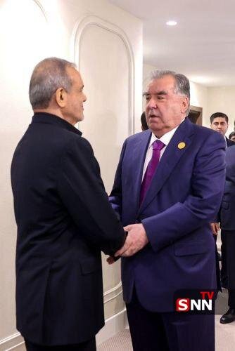 دیدار روسای جمهور ایران و تاجیکستان/ تصاویری از لحظه ورود پزشکیان به جمهوری آذربایجان