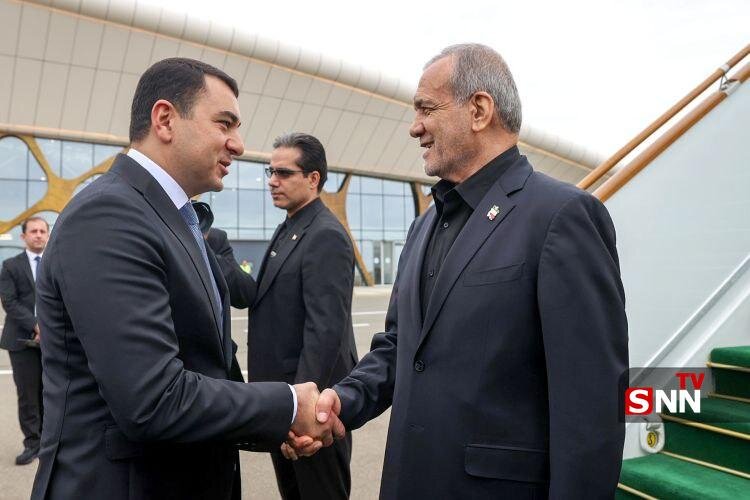 دیدار روسای جمهور ایران و تاجیکستان/ تصاویری از لحظه ورود پزشکیان به جمهوری آذربایجان
