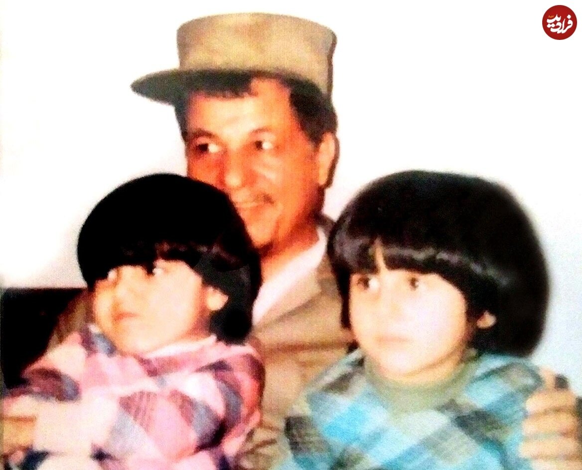عکس/ هاشمی رفسنجانی در لباس ارتش و در کنار نوه‌هایش؛ دهه ۶۰