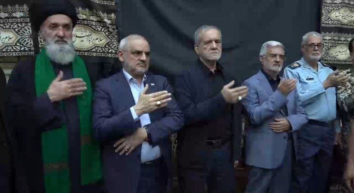 حضور پزشکیان در مراسم بزرگداشت چندتن از فرماندهان ارتشی/ سردار رادان و سرلشکر حاتمی هم بودند+ تصاویر