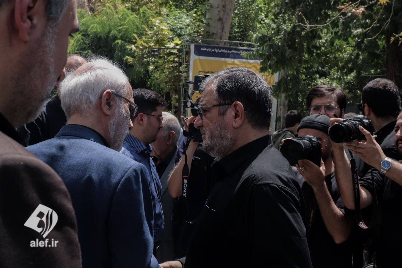 چهره‌های حاضر در مراسم تشییع احمد توکلی/ از حضور زاکانی تا حزن روح الامینی + تصاویر