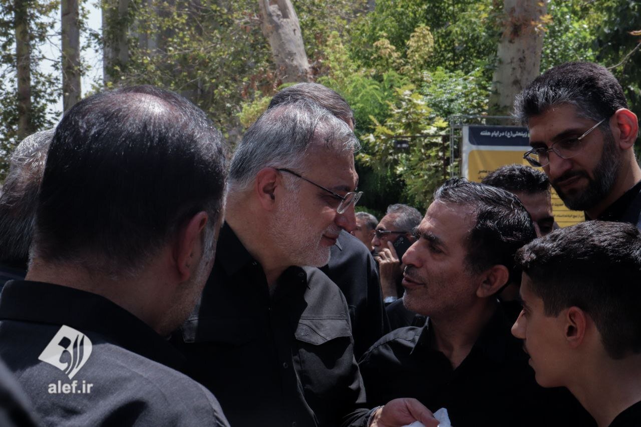 چهره‌های حاضر در مراسم تشییع احمد توکلی/ از حضور زاکانی تا حزن روح الامینی + تصاویر