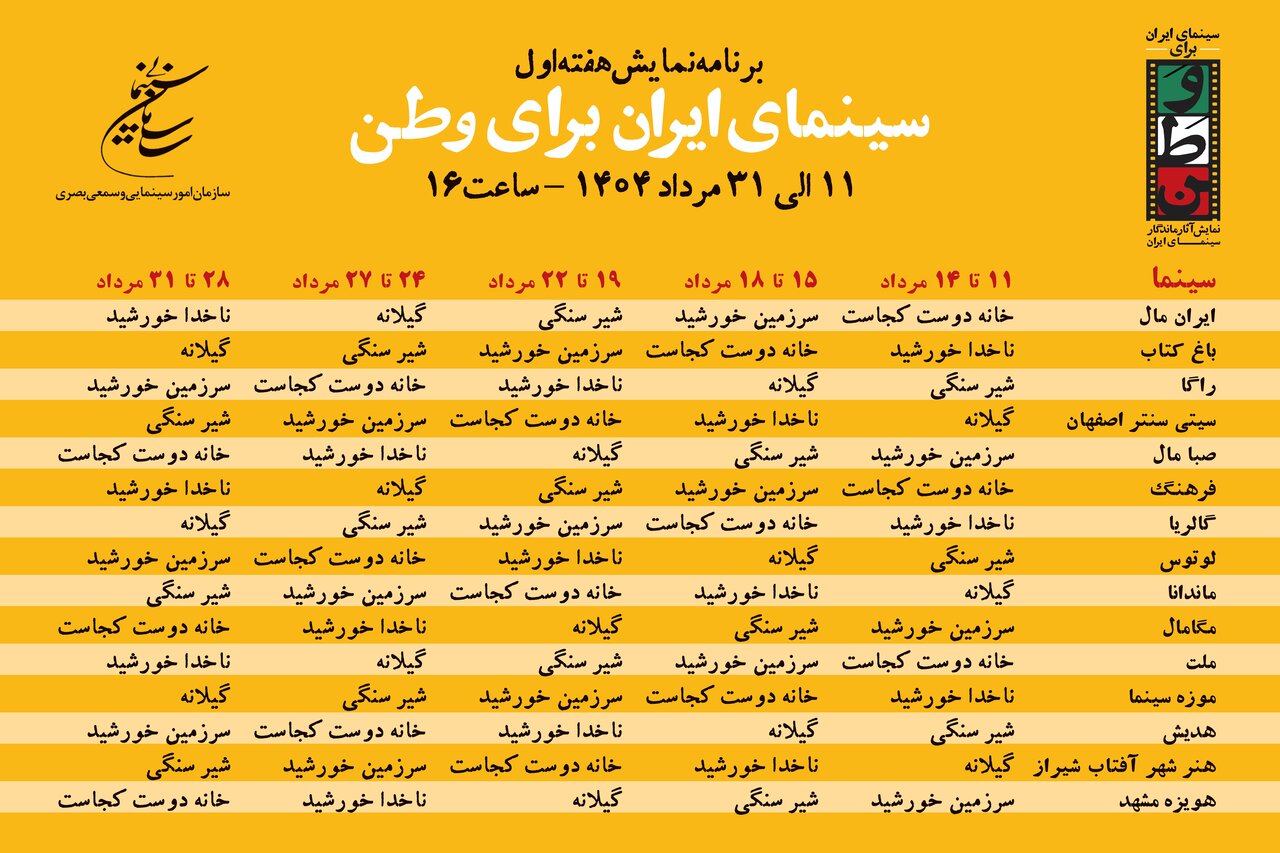 از عباس کیارستمی تا ناصر تقوایی به صورت نیمبها روی پرده سینما