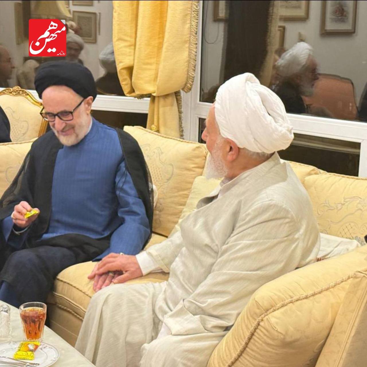 دیدار چهره‌های روحانی و سیاسی در منزل کرباسچی/ خاتمی و کروبی هم حضور داشتند+تصویر