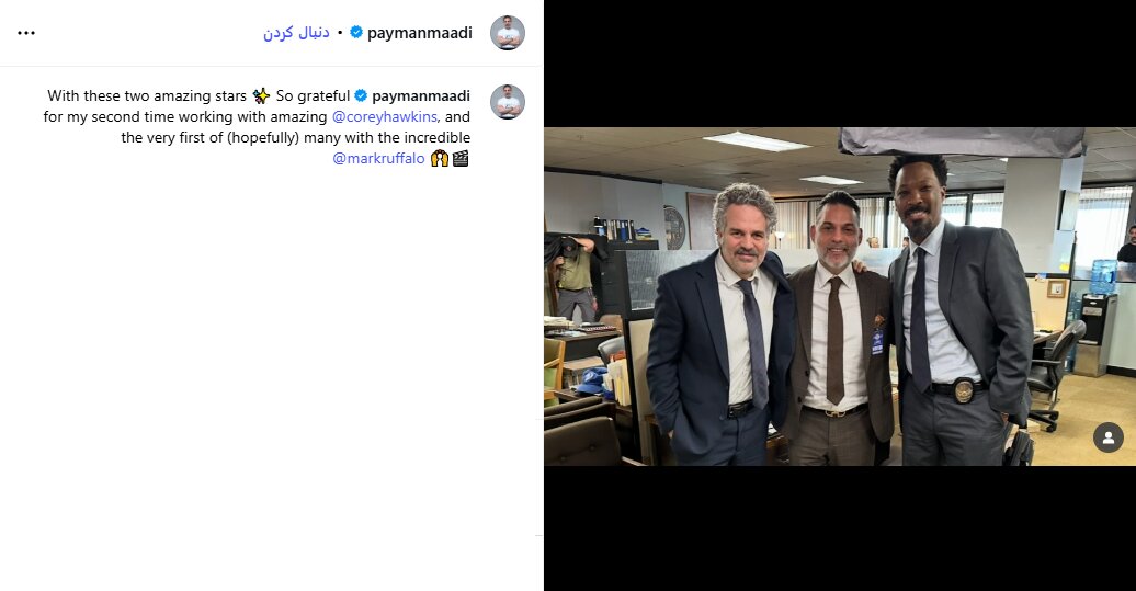 پیمان معادی بار دیگر در هالیوود