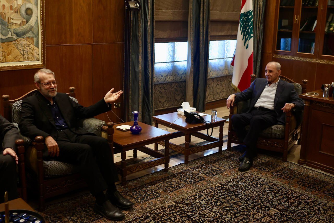 تصاویری از خنده‌های لاریجانی و نبیه بری در دیدار امروز در بیروت