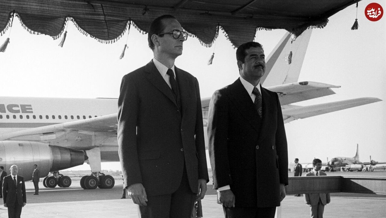 عکس/ استقبال صدام از نخست‌وزیر فرانسه در بغداد؛ سال ۱۳۵۳