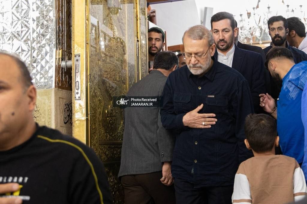 زیارت لاریجانی پس از بازگشت از روسیه + تصویر