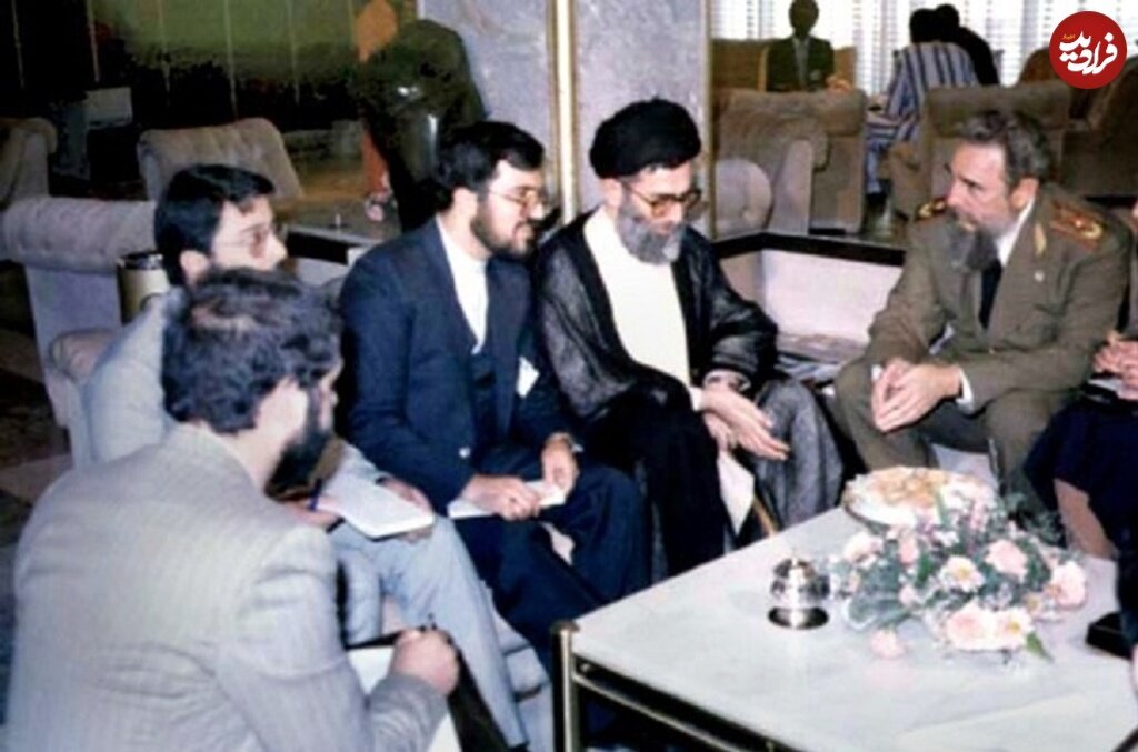 عکس/ دیدار آیت‌الله خامنه‌ای با فیدل کاسترو در سال ۶۵