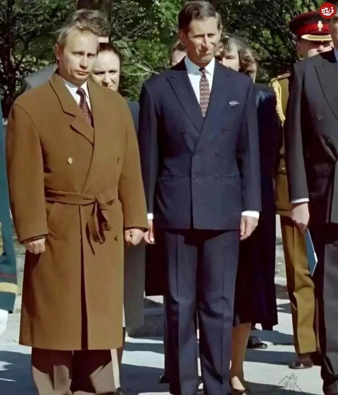 عکس/ چارلز، پادشاه انگلیس در کنار پوتین در روسیه؛ سال ۱۳۷۳