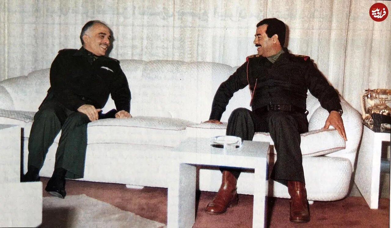 عکس/ دیدار خصوصی «صدام» و «ملک حسین، پادشاه اردن»؛ دهه ۶۰