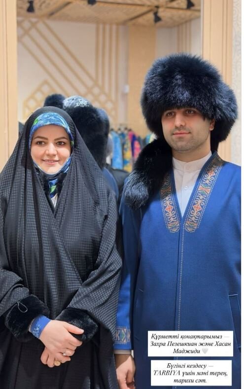 تصاویری از دختر و داماد پزشکیان در یک فروشگاه قزاق