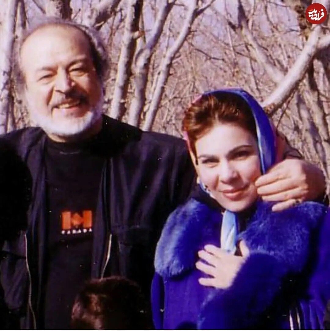 «ایرج قادری» در کنار همسرش دوم اش «هما قادری»؛ دهه 70