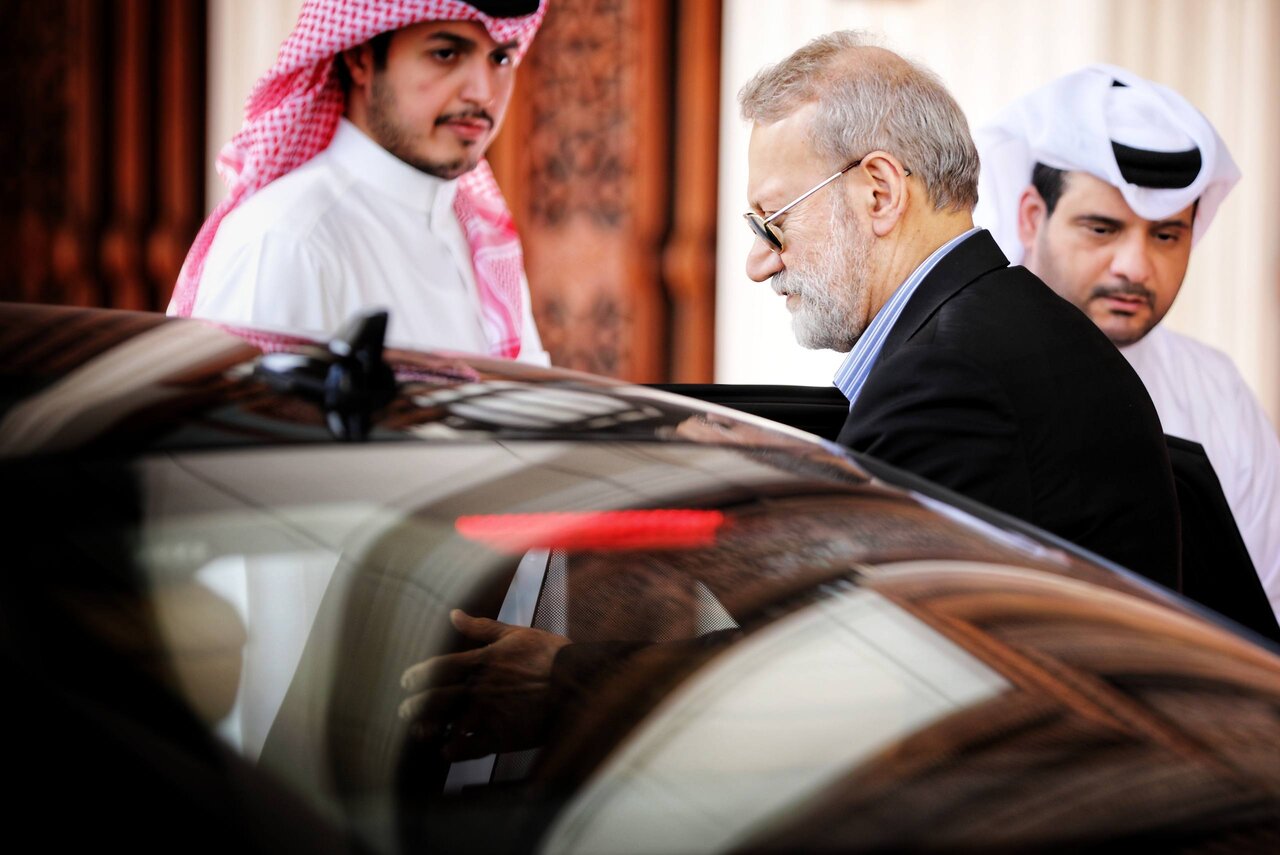 تصاویری از دیدار نخست‌وزیر و وزیر امورخارجه‌ی قطر با علی لاریجانی