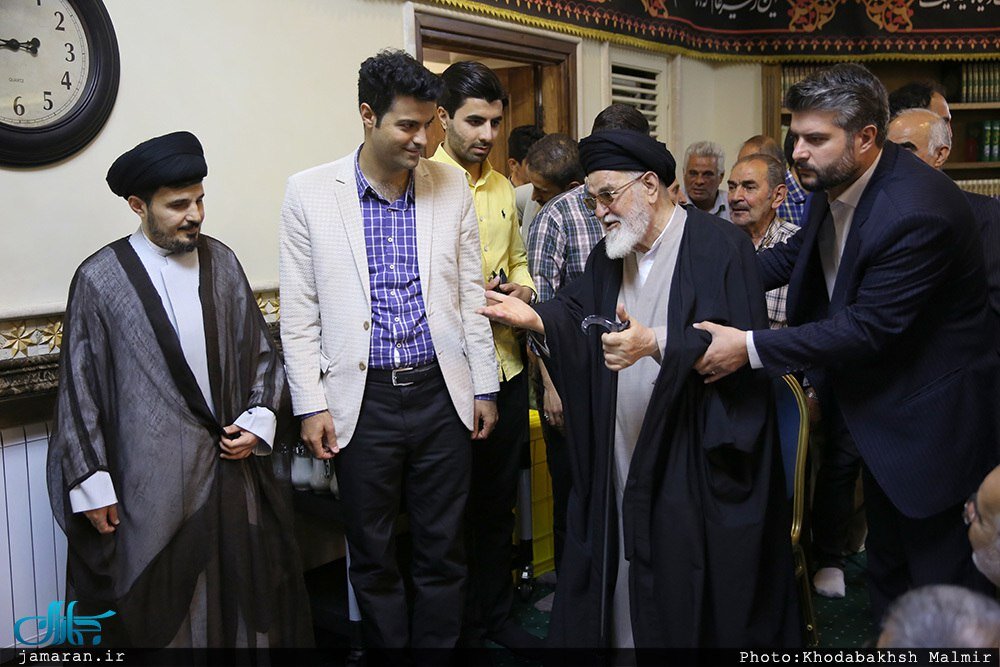 تصاویر دیدنی از مرحوم آیت الله سید مهدی امام جمارانی در کنار چهره‌های سیاسی + عکس